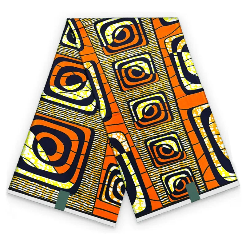 2026 African Ankara Wax Print Fabric - 100% Cotton Soft High Quality Original Real Wax Fabric for Party Dresses HH101