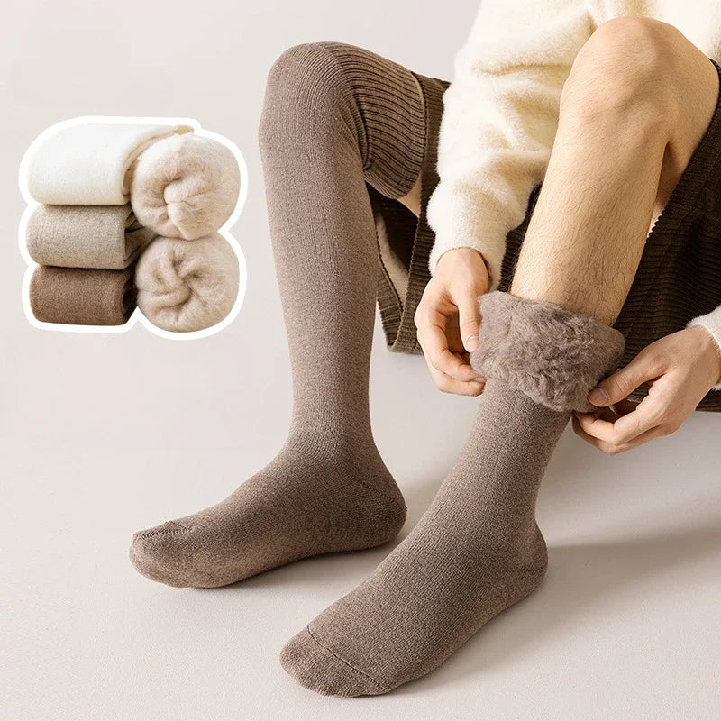Women's Thick Knee-High Socks – Soft Fluffy Thermal Long Socks, Cozy Winter Legwear for Cold Weather