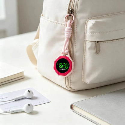 Trendy Electronic Pendant Watch - Simple Backpack Hanging Watch for Middle and High School Students