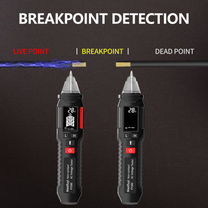 MASTFUYI FY18S Smart Non-Contact Voltage Tester Pen - AC Voltage Detector with NCV, Breakpoint Identification, 12-1000V Range