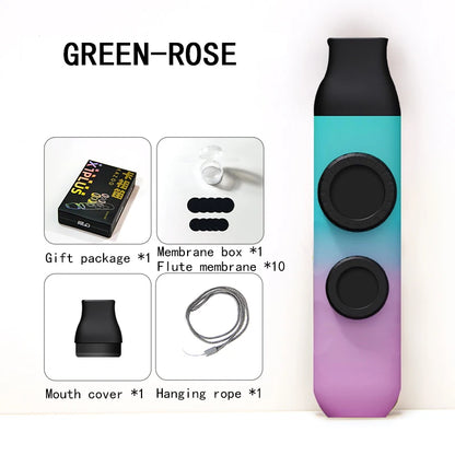 Double-Hole Kazoo Instrument - 10 Membranes Easy-to-Learn Fun Musical Instrument for Parties, Travel & Live Performances