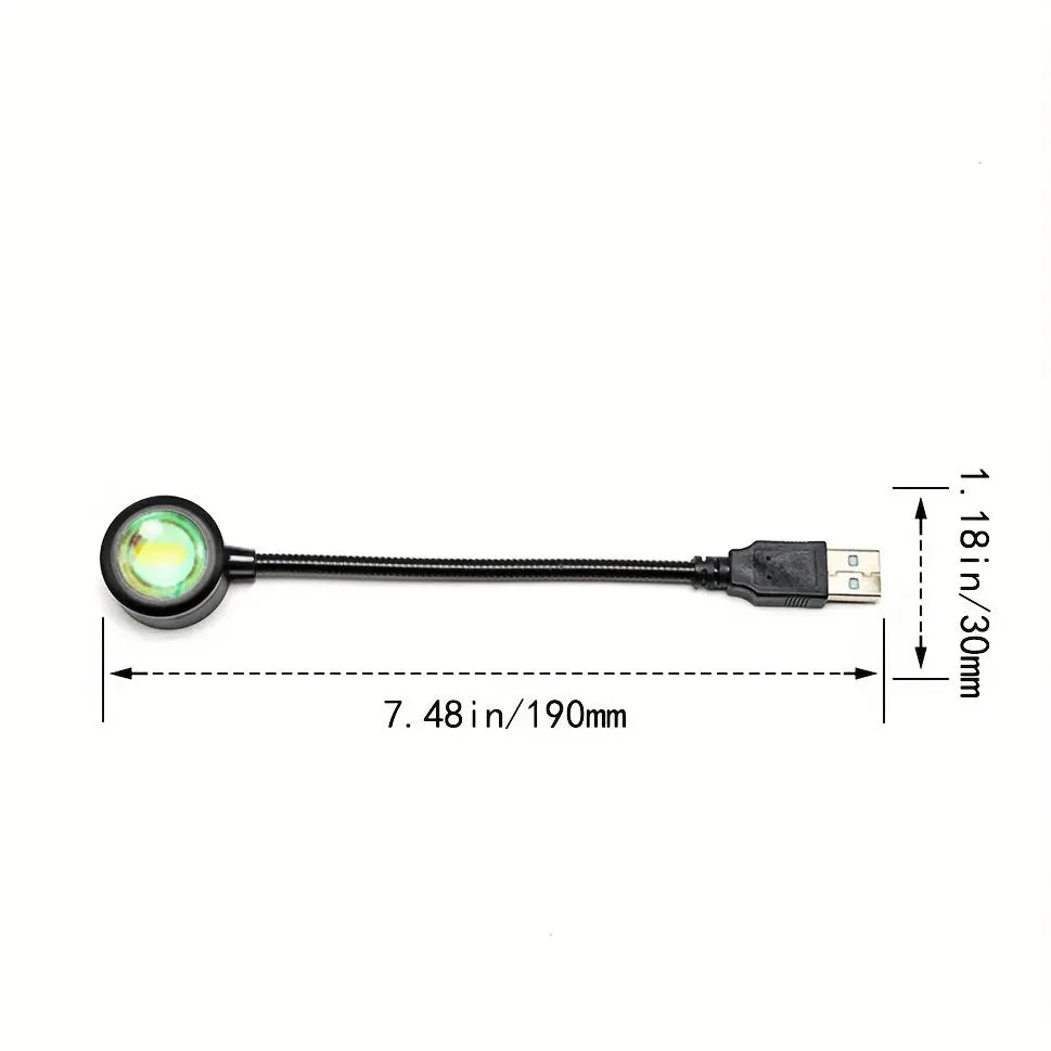USB Sunset Ambiance Light – Portable Mood Lamp for Bedroom, Desk & Relaxing Home Decor