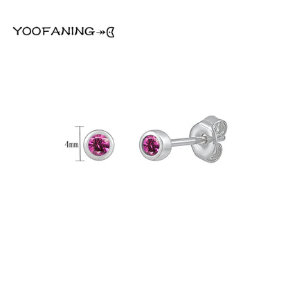 925 Sterling Silver Ear Needle Earrings – Simple Circular Gold & Silver Studs for Women Jewelry (Multiple Sizes)