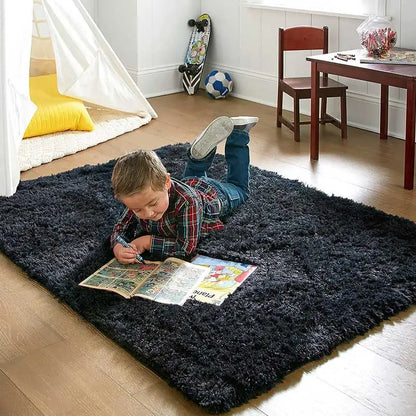 Plush Fluffy Area Rug – Soft Modern Carpet for Living Room, Sofa, Kids Bedroom, Playroom, Perfect Christmas Gift