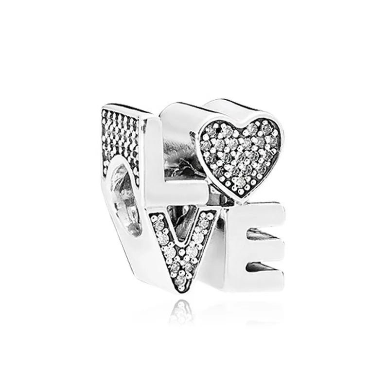 Europe 925 Silver Family Charm Pendant - Boy, Girl, Mom & Sisters Bead for Pandora Bracelet, Sparkling Dangle Jewelry