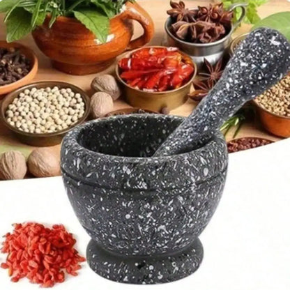 Resin Mortar and Pestle Set - Mini Kitchen Spice, Herb & Garlic Grinding Bowl for Cooking & Restaurant Use