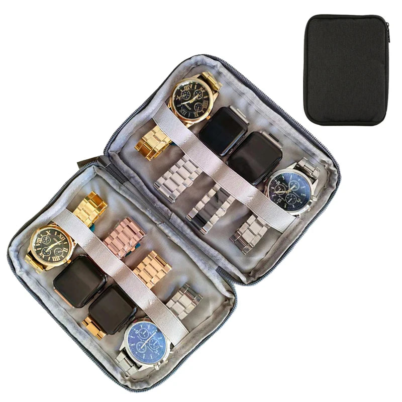 Waterproof Portable Watch Storage Box - Organizer for Men & Women, Smartwatch & Apple Watch Strap Holder