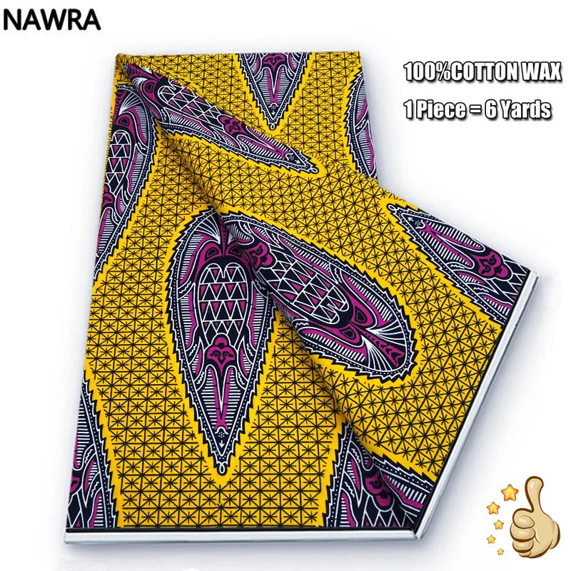 100% Cotton African Wax Print Fabric - High Quality Original Real Wax Ankara Batik Pagne Nigeria Style Sewing Fabric