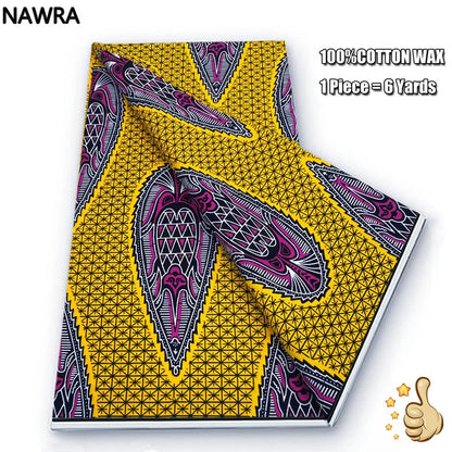 100% Cotton African Wax Print Fabric - High Quality Original Real Wax Ankara Batik Pagne Nigeria Style Sewing Fabric