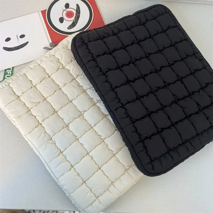 Puffy Quilted Laptop Bag Sleeve 11-15.6 Inch — Protective Notebook Cover for MacBook Air/Pro, iPad, Lenovo, HP