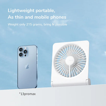 JISULIFE Mini Portable Fan - USB Rechargeable Quiet Foldable Desktop & Hanging Cooling Fan