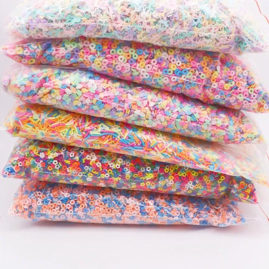Boxi Polymer Clay Sprinkles - Star, Flower & Fruit Slice DIY Nail Art Accessories