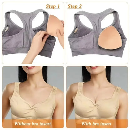 Triangle Push Up Bra Pads for Women – Invisible Bikini & Swimsuit Breast Enhancer Inserts (2–20 Pack)