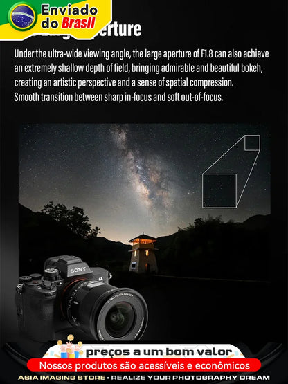 Viltrox AF 16mm F1.8 FE Lens – Full Frame Wide-Angle Fisheye for Sony E ZVE10, A7IV, A7SIII Mirrorless Cameras