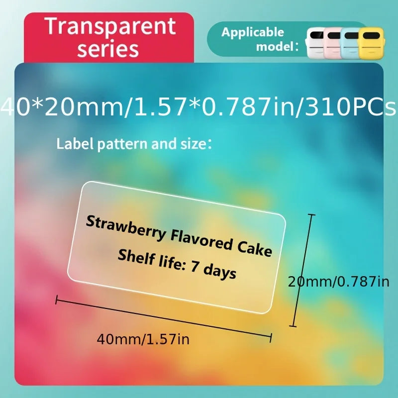 P50 Mini Portable Wireless Thermal Label Printer – Supports 12-50mm Colorful Thermal Paper