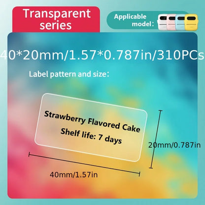 P50 Mini Portable Wireless Thermal Label Printer – Supports 12-50mm Colorful Thermal Paper