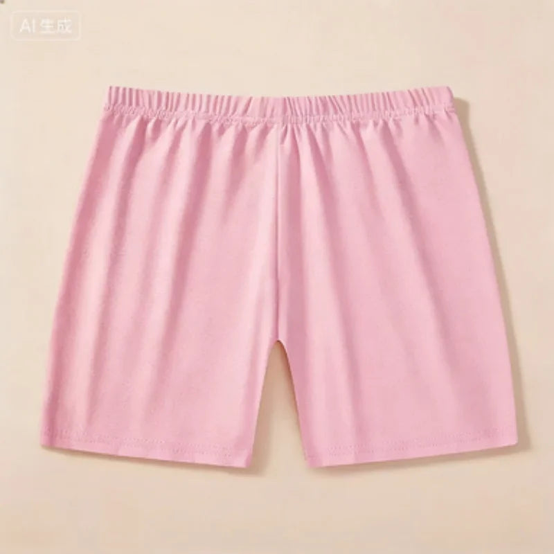 6-Piece Girls Modal Shorts Set - Soft Skin-Friendly Summer Basic Kids Bottoms