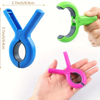 4/8pcs Beach Towel Clips - Heavy Duty Chair Towel Holders & Strong Clothes Pins for Pool, Cruise & Outdoor Use