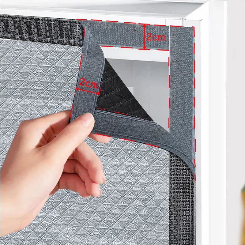 Side Zipper Cotton Curtain – Double-Layer Thickened Windproof Thermal Curtain for Cold-Proof Home Use, Customizable