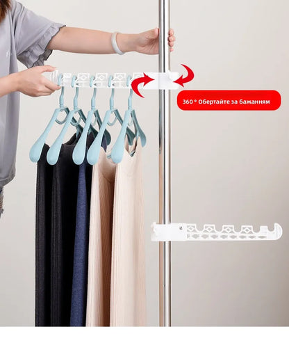High-Bearing Floor-to-Ceiling Clothes Drying Rod — Indoor Hanging Rack, No Drilling Required