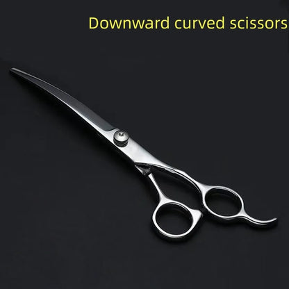 Pet Grooming Scissors Set – Professional Dog Hair Trimming Tools, Bent Scissors & Clippers for Teddy Haircuts