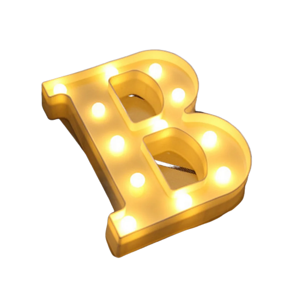 LED Number & Letter Night Light - Luminous A-Z Alphabet & 0-9 Lamp for Party and Wedding Decor