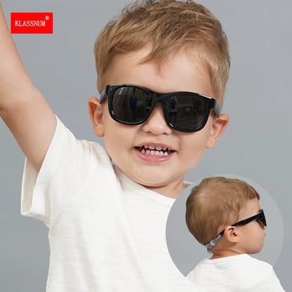 2025 Polarized Kids Sunglasses – UV400 Infant & Toddler Shades with Soft Frame and Safety Cord for Ages 1–3