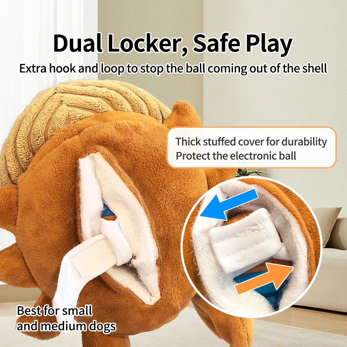 Interactive Plush Dog Toy – Dancing, Chew & Fetch Ball for Small Puppies