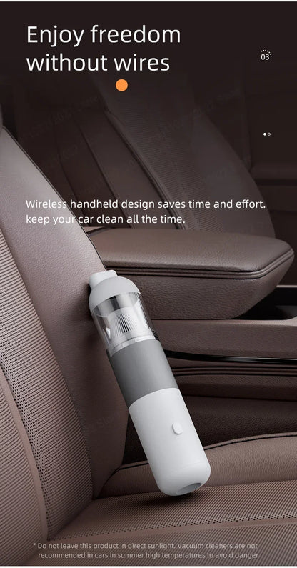 3-in-1 Wireless Car Vacuum Cleaner – Portable Mini Handheld Dust Catcher for Auto Interior Cleaning