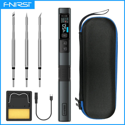 FNIRSI HS-02 Adjustable Temperature Soldering Iron – 20V 100–450℃ 100W Portable Welding & Repair Rework Station Tool