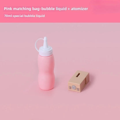Smoke Bubble Machine & Fog Wand – Portable Magic Bubble Blower for Parties with Water Bottles
