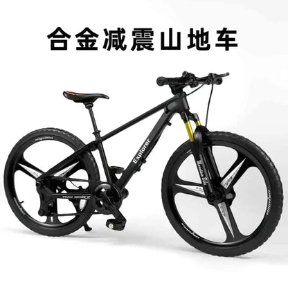 1:8 Dual Shock Downhill Mountain Bike Alloy Model - Soft Tail Metal Racing Toy & Birthday Gift