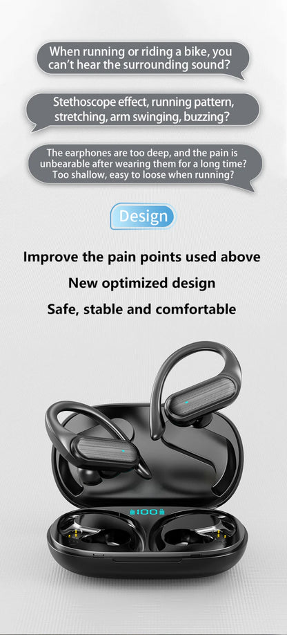 Bosebye A520 Bluetooth 5.3 TWS Earphones - HiFi Stereo, Waterproof Wireless Sports Earbuds with Mic and Touch Control