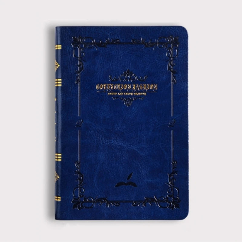 A6/A7 Vintage Hot Gold Printed Notebook – Cute Compact PU Leather Pocket Diary, Hard Shell School & Office Supplies