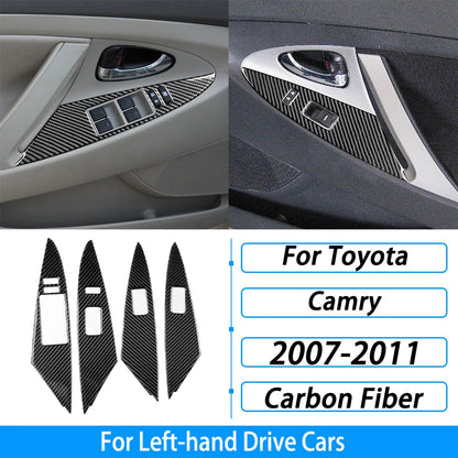 Toyota Camry 2007–2011 Carbon Fiber Interior Trim Set - Center Console, Gear Shift & Air Vent Decorative Covers