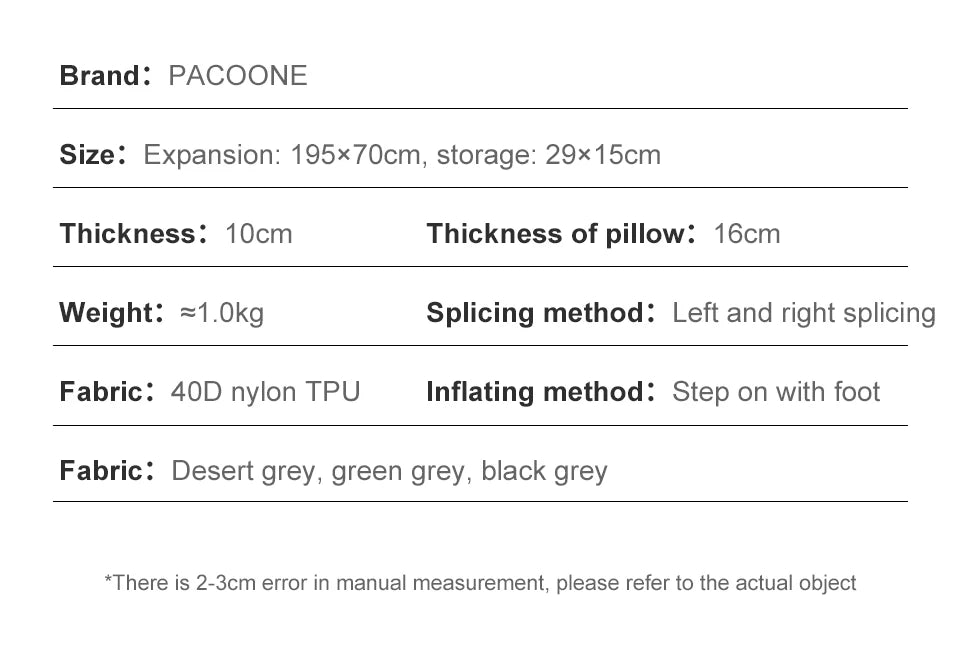 Thick Ultralight Self-Inflating Camping Mattress - Outdoor Air Mattress with Built-In Pump for Travel, Hiking, Fishing