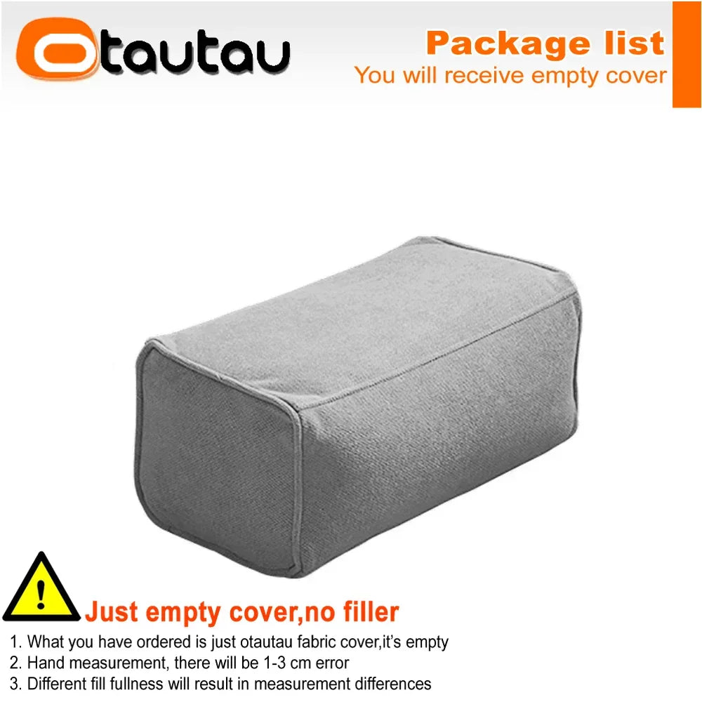 OTAUTAU Outdoor 4ft Waterproof Chenille Bean Bag Cover - Poolside Lounger Sofa Bed