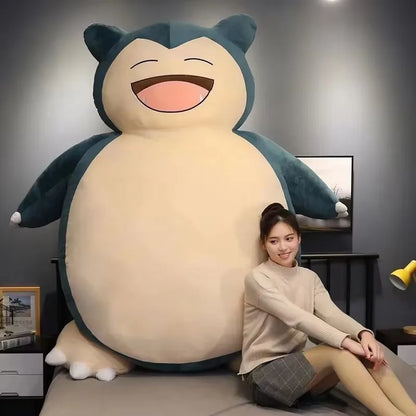 Aoger Giant Snorlax Plush Toy 150/200cm – Kawaii Soft Leather Shell Pokemon Pillow Gift for Kids