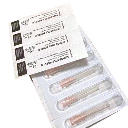 32G Disposable Syringes with Superfine 4/6/13mm Needles - Painless Teeth Irrigator & Eyelid Beauty Tool