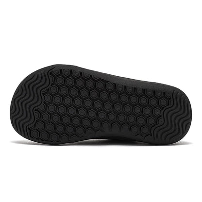 HOBIBEAR Kids Barefoot Shoes – Wide Toe Minimalist Lightweight Sneakers with Hook & Loop Artificial Leather for Boys and Girls