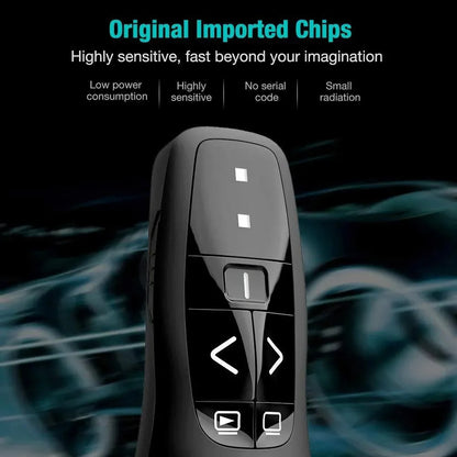2.4GHz Wireless USB PowerPoint Presenter - Y400 PPT Clicker with Red Laser Pointer Remote