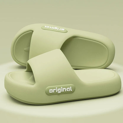 Cloud Platform Slippers for Women - Thick Soft Sole Letter Print Beach Slides for Comfortable Everyday Wear