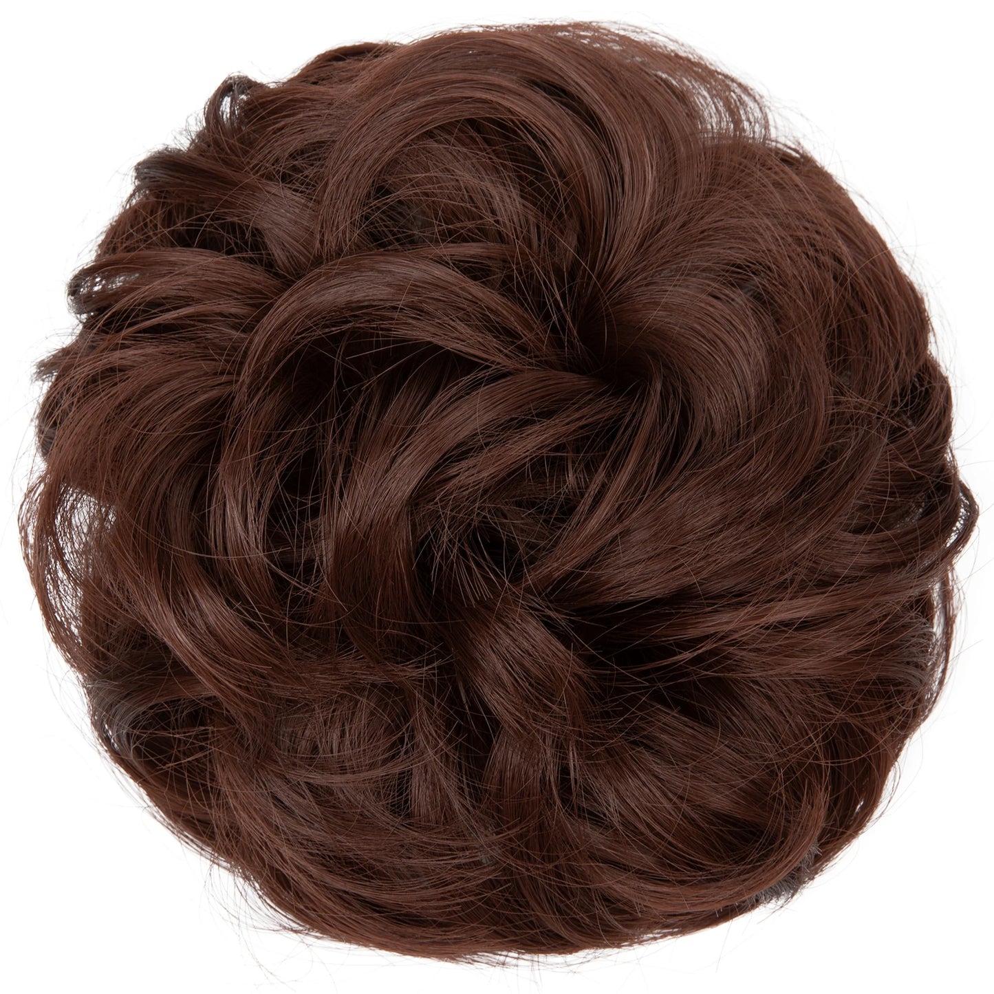 Synthetic Messy Hairpiece Chignon Scrunchie – Blonde & Brown Donut Bun for Women, Elastic Daily Use Hair Extension H9