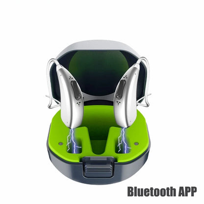 2024 Bluetooth Hearing Aid – ELHearing Rechargeable Mini Device with Programmable Digital Features & Portable Charging Case