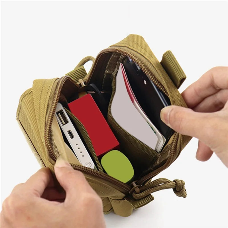 Tactical Multifunction Waist Bag – Molle Travel Pouch, EDC Phone Holder, Fanny Pack for Camping, Hiking & Hunting