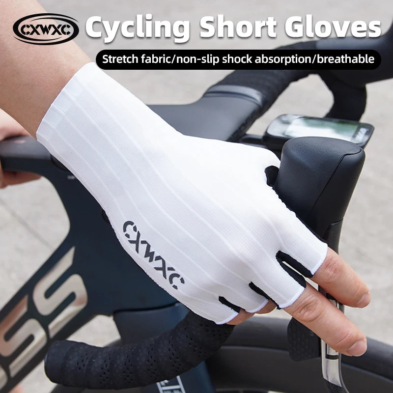 CXWXC Half Finger Cycling Gloves – Breathable, Anti-Slip Fitness Gloves with Extended Wrist Guard for Men & Women