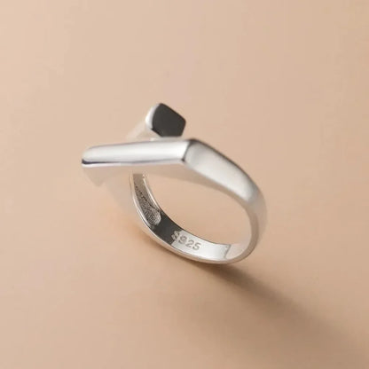 925 Sterling Silver Open Ring - Simple Vintage Handmade Finger Jewelry for Women, Party & Everyday Wear