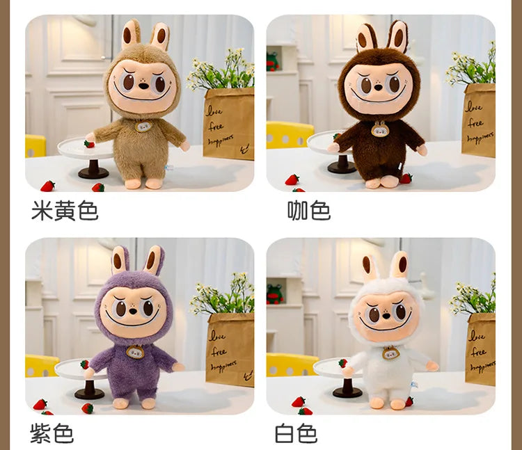 60cm Labubu Cute Rabbit Ragdoll Plush Toy – Soft Mink Fur Cartoon Pillow for Kids Christmas Gift