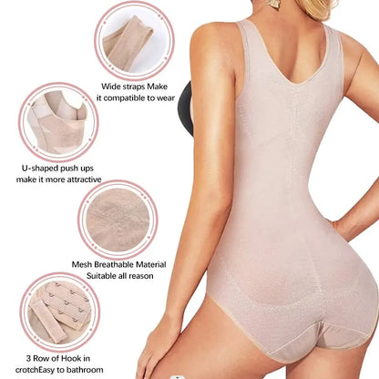 Shape & Slim: Breathable One-Piece Tummy Tum Shaper - Hip Lifter Corset, Thigh Slimmer, Waist Trainer, Slimming Underwear