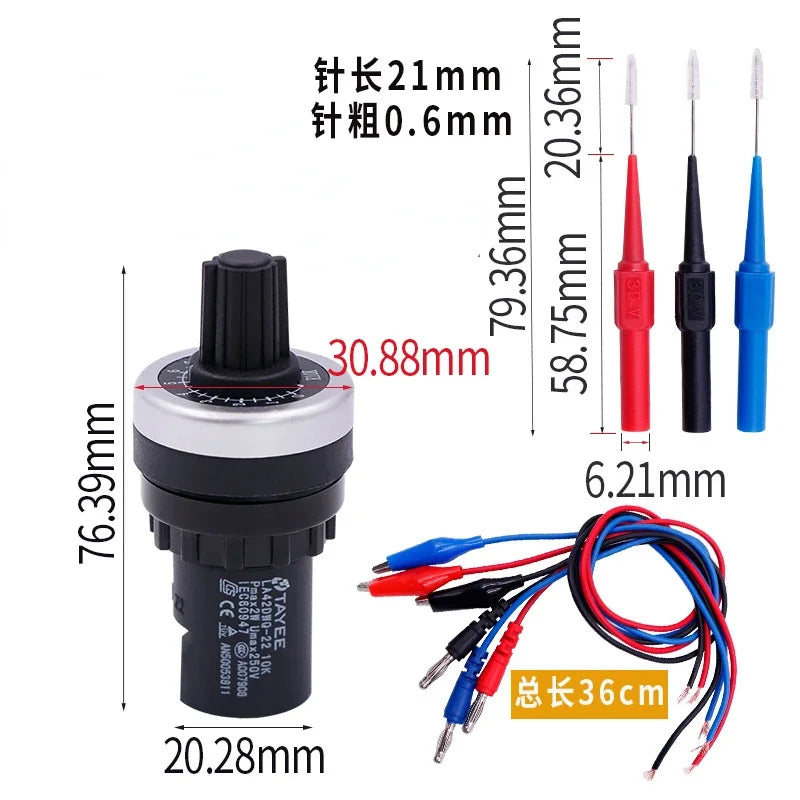 Auto Car Circuit Tester & Sensor Signal Simulator – Fuel Diagnostic Tool & Analog Resistance Generator
